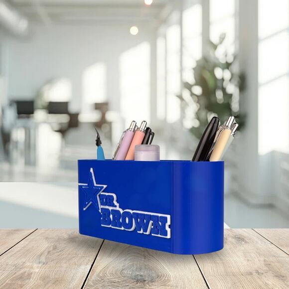 Personalized Dallas Cowboys Desk Organizer, Dallas Cowboys Gift - Picture 3 of 7